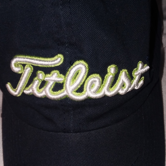 Titleist 156 Golf Baseball Cap Cotton Embroidered Dark Blue Strap Back Hat OSFM - Picture 3 of 15